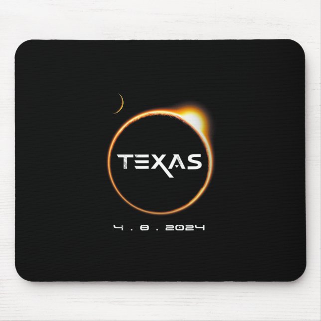 Texas Totality 4.08.2024 Total Solar Eclipse 2024  Mouse Mat (Front)