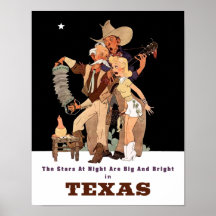 Texas travel poster