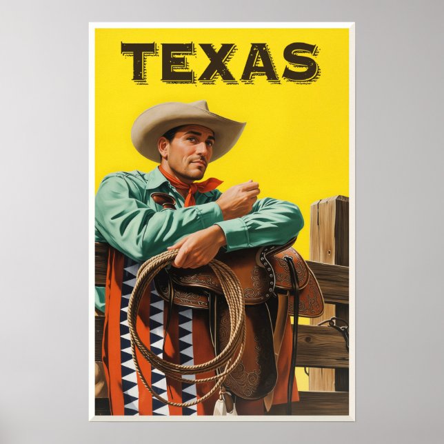 Texas Travel Poster (Front)
