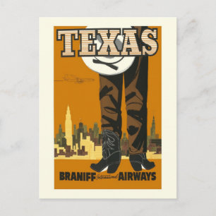 Texas Travel Vintage Postcard