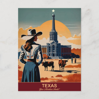 Texas Travel: Your Adventure Awaits Postcard