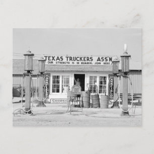 Texas Truck Stop, 1939 Postcard