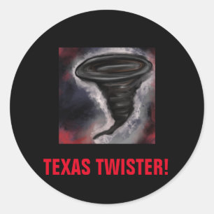TEXAS TWISTER CLASSIC ROUND STICKER