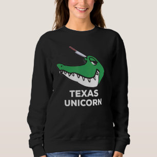 Texas Unicorn Gator With Knife Stuck In Head Gator Sweatshirt