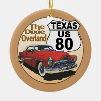 Texas US Route 80 - The Dixie Overland Ceramic Tree Decoration