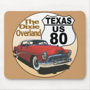 Texas US Route 80 - The Dixie Overland Mouse Mat