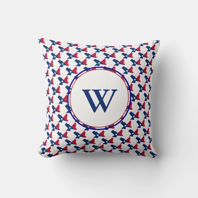 TEXAS USA Christian Blessed Nation Monogram Custom Cushion (Front)