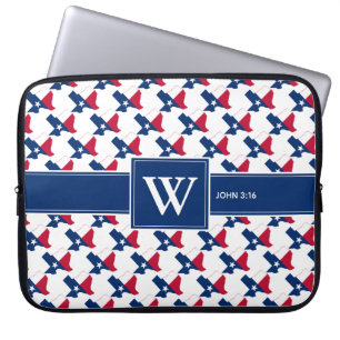 TEXAS USA Christian Scripture Monogram laptop Laptop Sleeve