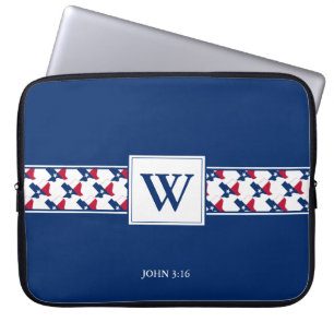 TEXAS, USA Monogram Christian Bible Laptop Laptop Sleeve