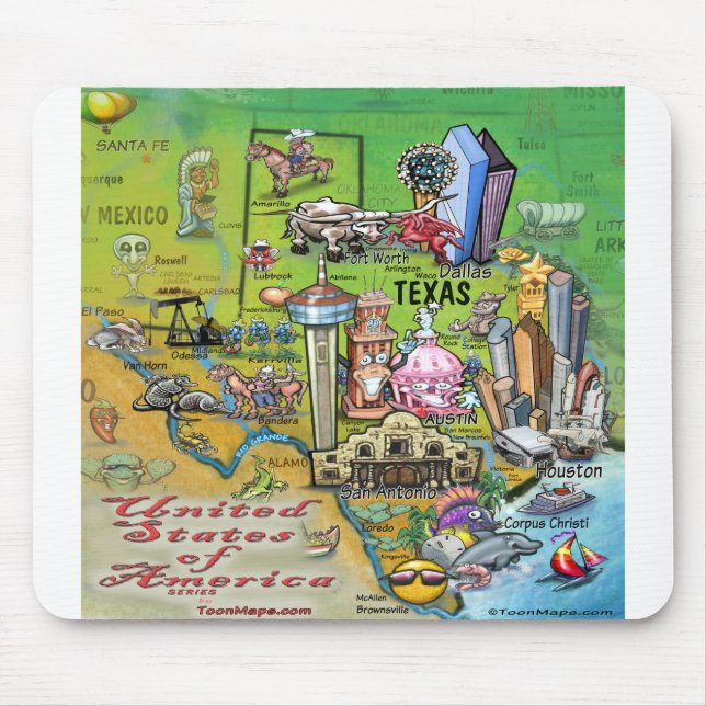 Texas USA Mouse Mat (Front)