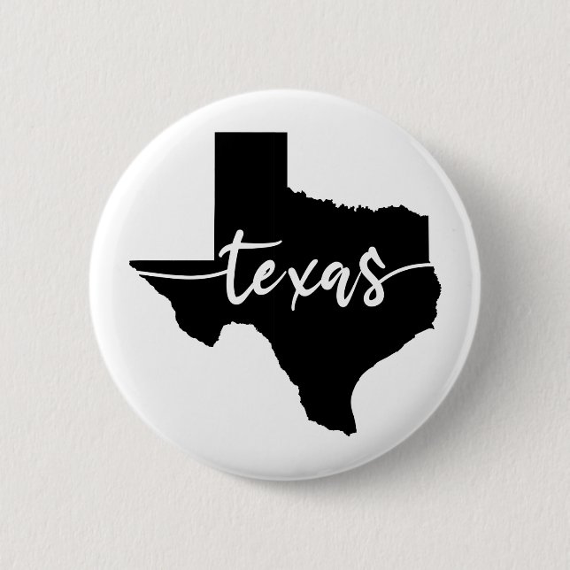 Texas USA State Map 6 Cm Round Badge (Front)