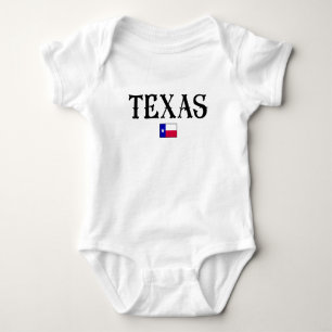 Texas USA State Map Flag Baby Bodysuit