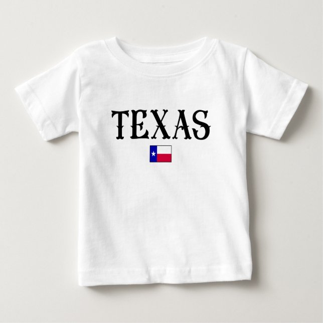 Texas USA State Map Flag Baby T-Shirt (Front)