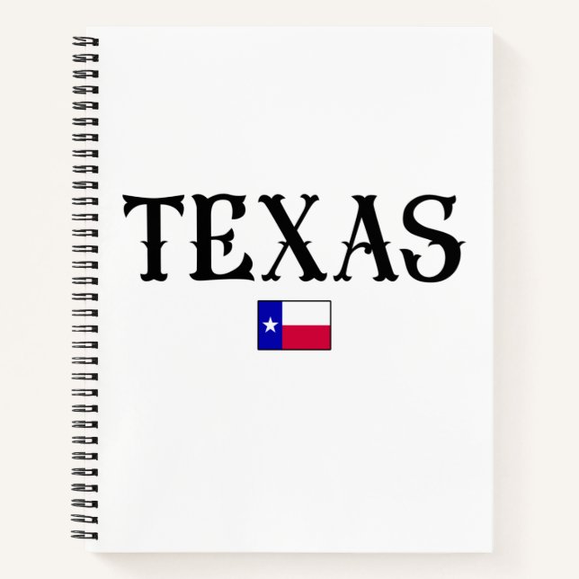 Texas USA State Map Flag Notebook (Front)