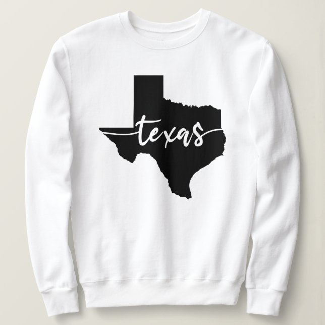 Texas USA State Map Sweatshirt (Design Front)
