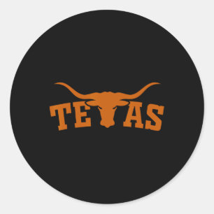 Texas Usa State Students Sports America Gifts Men Classic Round Sticker