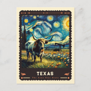 Texas Vincent Van Gogh Inspired Postcard