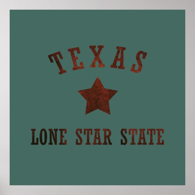 Texas vintage the lone star state poster (Front)