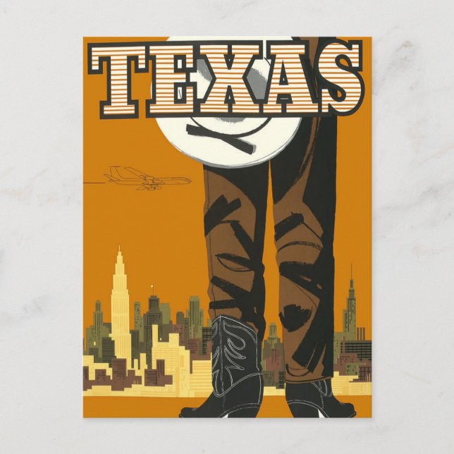 TEXAS vintage travel Postcard (Front)