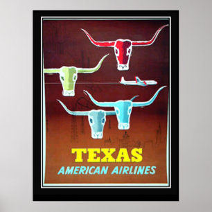 Texas Vintage Travel poster