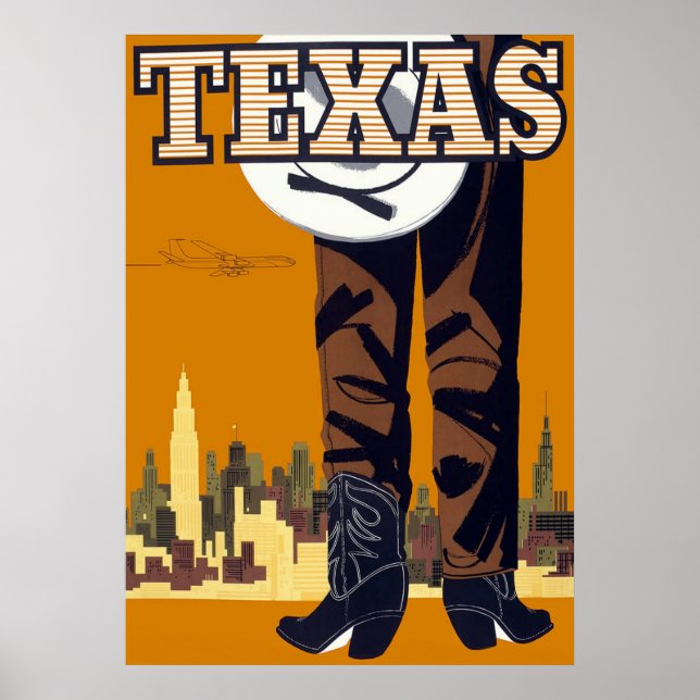 Texas ~ Vintage Travel Poster (Front)