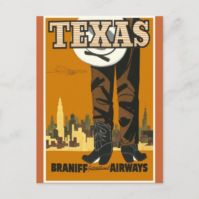 Texas - Vintage Travel Poster Art Postcard (Front)
