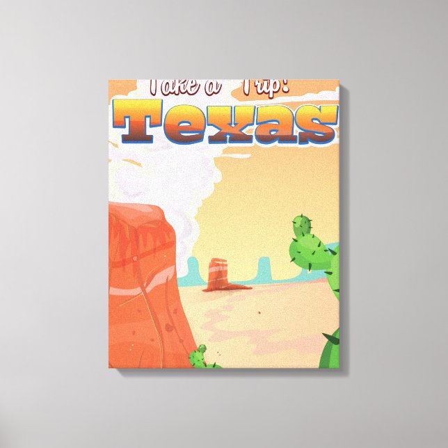 Texas Vintage Travel Poster Canvas Print (Front)