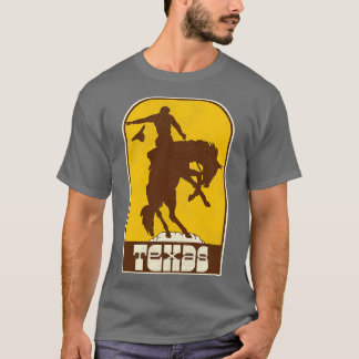 Texas Vintage Western Cowboy Rodeo Travel Souvenir T-Shirt