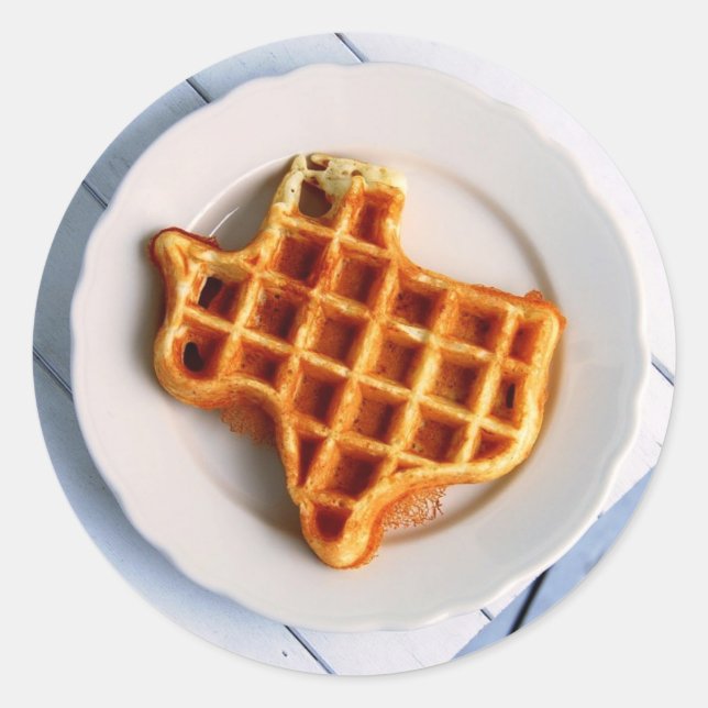 Texas Waffle Classic Round Sticker (Front)