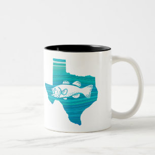 Texas Wave Fishing Two-Tone Coffee Mug