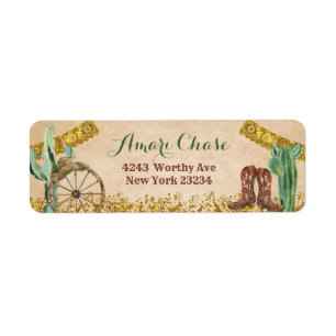 Texas Western Cowboy Rustic Birthday Address