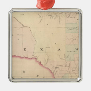 Texas, Western Portion Metal Tree Decoration