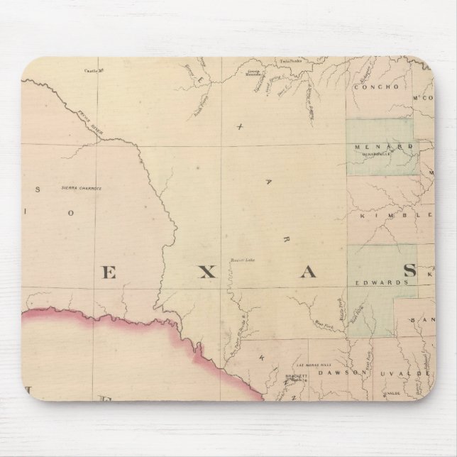 Texas, Western Portion Mouse Mat (Front)