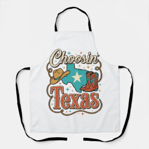 Texas Western Vintage Cowgirl Graphic T-Shirt Desi Apron