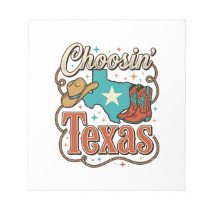 Texas Western Vintage Cowgirl Graphic T-Shirt Desi Notepad