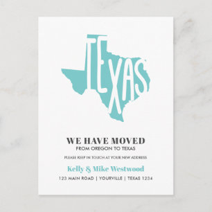 TEXAS We've moved New address New Home Postcard