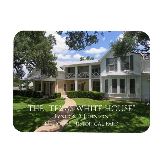 Texas White House, Lyndon B. Johnson NHP Postcard Magnet (Horizontal)