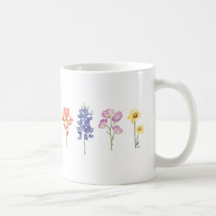 Texas Wild Flowers - Indian Paintbrush, Bluebonnet Coffee Mug