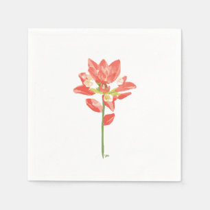 Texas Wild Flowers - Indian Paintbrush, orange Napkin