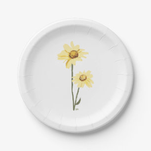 Texas Wild Flowers – Sunflower, yellow Paper Plate
