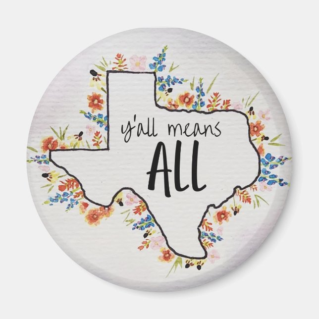 Texas Wildflower Inclusivity Magnet (Front)
