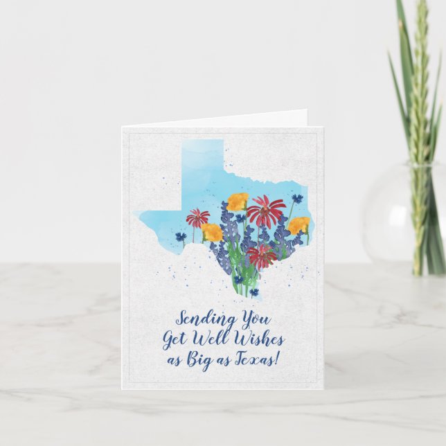 Texas Wildflowers Get Well Card (Front)