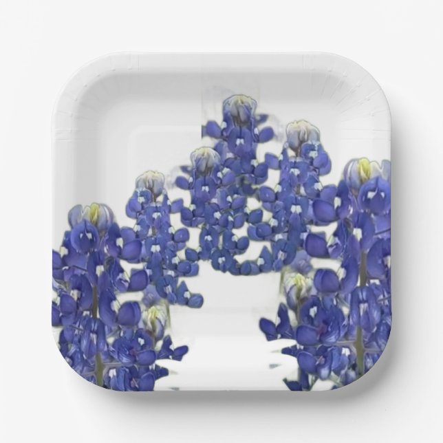 Texas Wildflowers Paper Plate (Front)