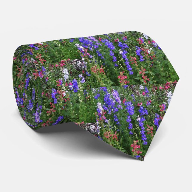 Texas Wildflowers Tie (Rolled)