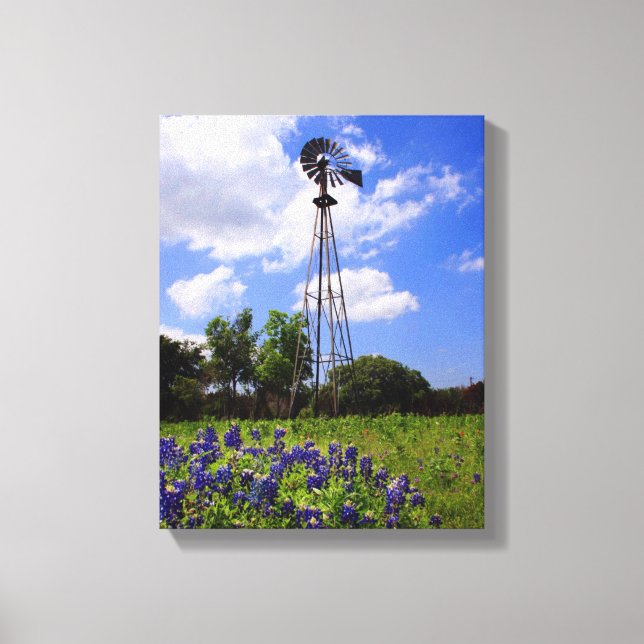 Texas Windmill Canvas Print (Front)