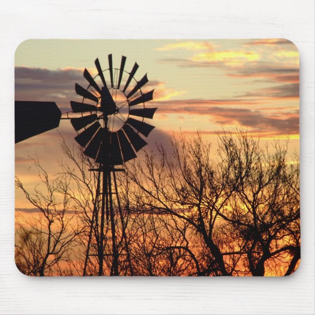 Texas windmill sunset mouse mat (Front)
