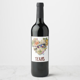 Texas Wine Lavel Wine Label