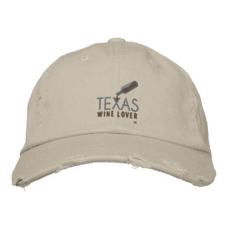 Texas Wine Lover Distressed Baseball Cap