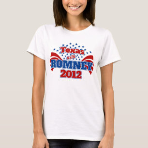 Texas with Romney 2012 T-Shirt