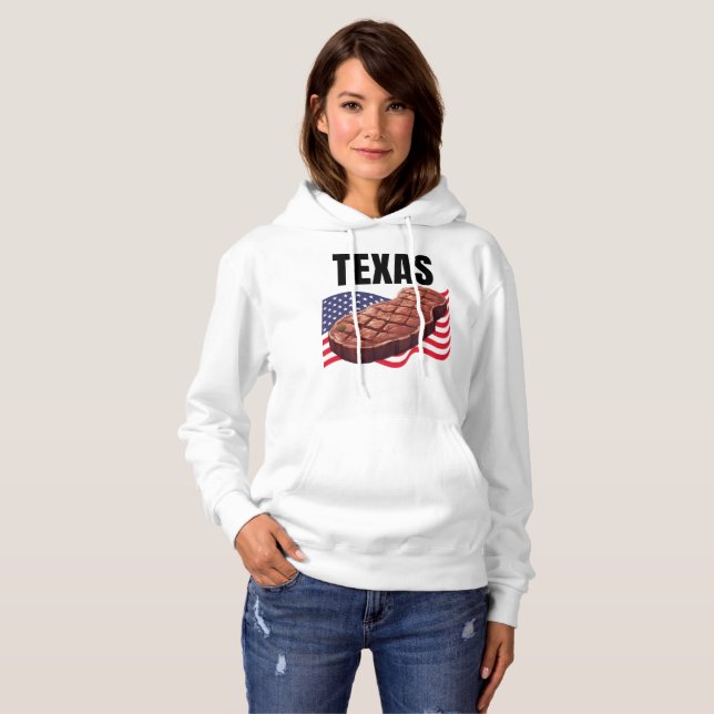 Texas Women's Hooded Sweatshirt (Front Full)